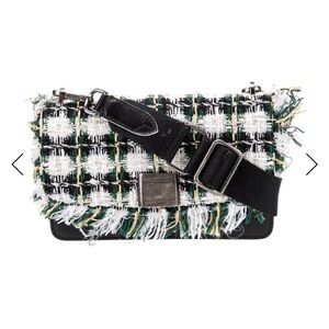 Golden Goose Valentina mini tweed cross body in nero